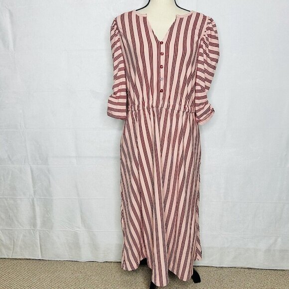 NWT Matilda Jane Heart to Heart McIntosh Red Pink Striped Knit Dress Size M - Picture 1 of 12